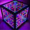 Lámpara Cubo Infinito de Túnel Espacio-Tiempo con Efecto Espejo Colorido