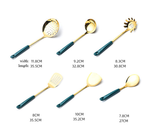 Set de 7 Utensilios de Cocina en Acero Inoxidable y Silicona Premium - Image 8