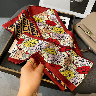 Pañuelo de Seda Pequeño con Diseño de Boxeador en Tinta Artística - Image 21