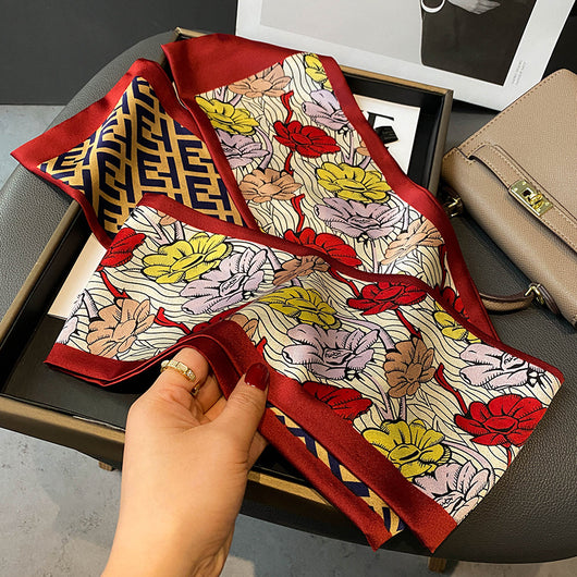 Pañuelo de Seda Pequeño con Diseño de Boxeador en Tinta Artística - Image 21