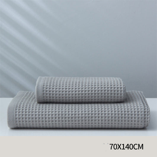 Toalla Absorbente de Algodón Puro Estilo Japonés con Patrón Honeycomb - Image 16