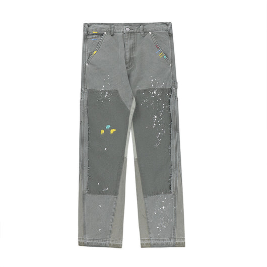 Jeans Hombre Sueltos con Salpicaduras de Pintura - Image 5