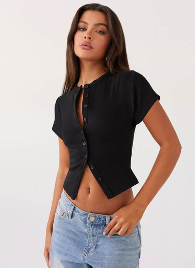 Cardigan Slim Fit de Manga Corta con Botones - Image 23