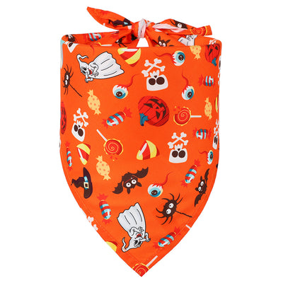 Babero Triangular Halloween para Mascotas con Diseño de Calavera - Image 12