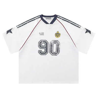Camiseta Suelta Estilo Graffiti Star para Hombre - Image 10