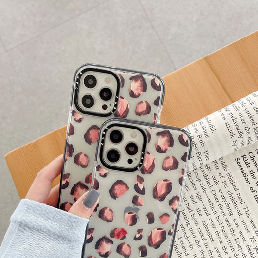 Funda Transparente para Celular con Estampado de Leopardo y Café - Image 9