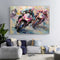 Cuadro Pintura al Óleo Motocicleta - Arte Decorativo para Habitación y Espacios