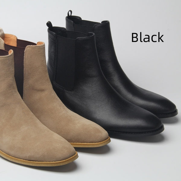 Botas Martin de Gamuza Punta Aguda con Elástico para Hombre