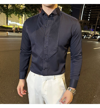 Camisa de Banquete Slim Fit para Hombre - Elegancia y Rendimiento - Image 9