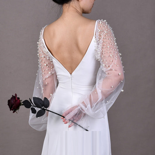 Manguitos de Perla Desmontables para Novia - Accesorios de Boda Versátiles - Image 9