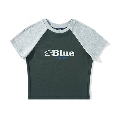 Blusa Retro Raglan Bicolor Escote Ombligo - Image 11