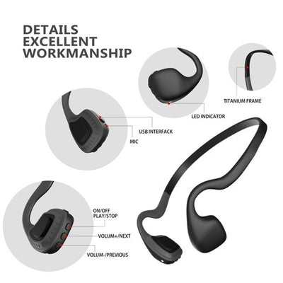 Auriculares Deportivos con Conducción Ósea y Bluetooth - Protección Auditiva Inteligente - Image 9