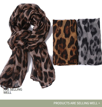 Pañuelo Protector Solar Estampado Leopardo para Viajes - Diseño Clásico Versátil - Image 9