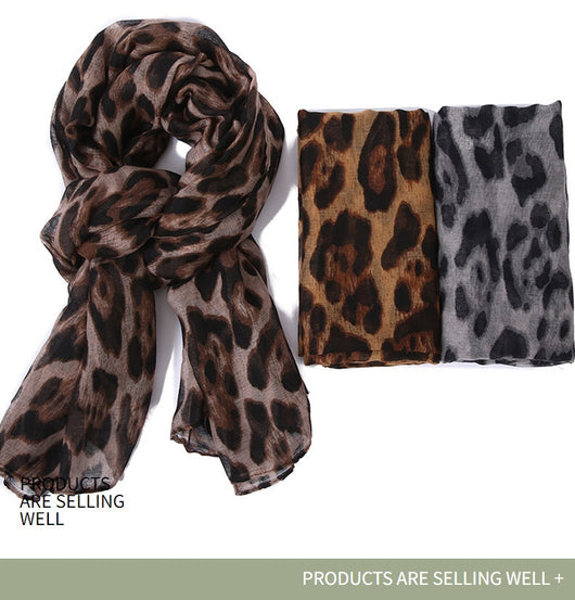 Pañuelo Protector Solar Estampado Leopardo para Viajes - Diseño Clásico Versátil - Image 9