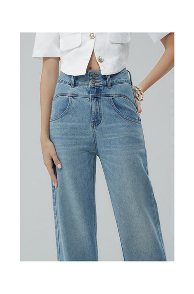 Pantalones Anchos Cintura Alta Estilo Retro con Detalles Rotos para Mujer - Image 20