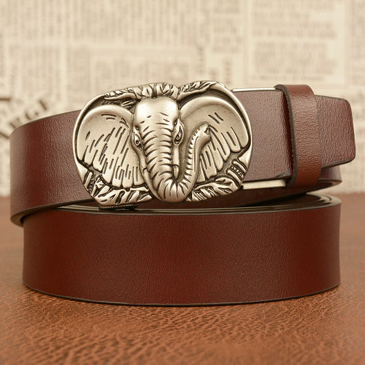 Cinturón de Cuero Automático Elephant - Casual y Versátil - Image 11