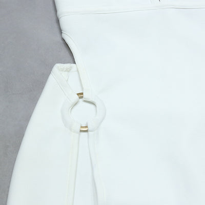 Vestido de Noche Blanco con Escote V Profundo para Verano - Image 21