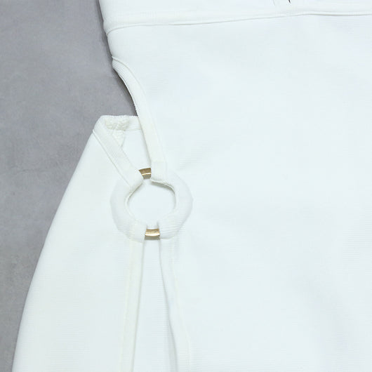 Vestido de Noche Blanco con Escote V Profundo para Verano - Image 21