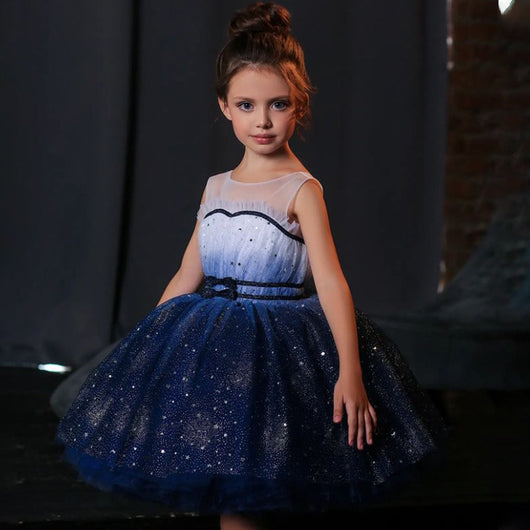 Vestido Infantil Elegante sin Mangas con Tul Esponjoso - Image 2