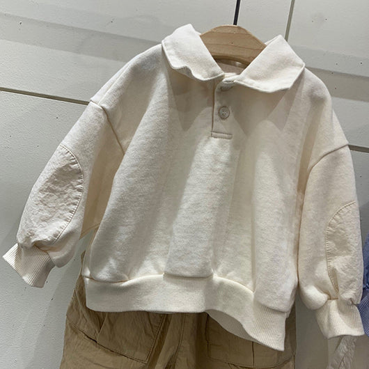 Suéter Infantil Casual con Solapa y Botones - Image 13