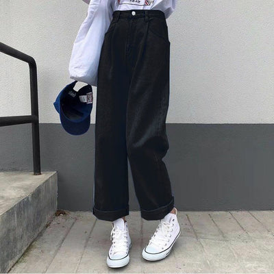 Jeans Sueltos Otoño Invierno Estilo Coreano para Mujer - Image 11