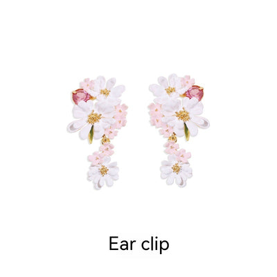 Aretes de Oro Zirconia con Flor de Encaje Verbena - Image 7