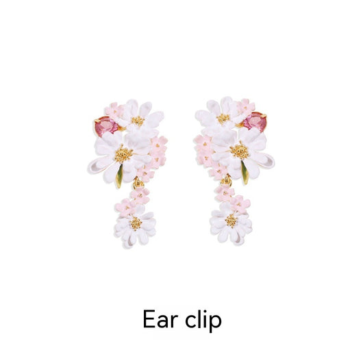 Aretes de Oro Zirconia con Flor de Encaje Verbena - Image 7