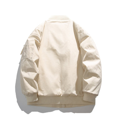 Chaqueta de Algodón con Bordado de Letras - Estilo Casual Sofisticado - Image 4