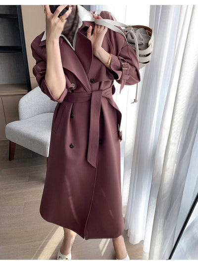 Abrigo Suelto Estilo Británico para Mujer - Image 11