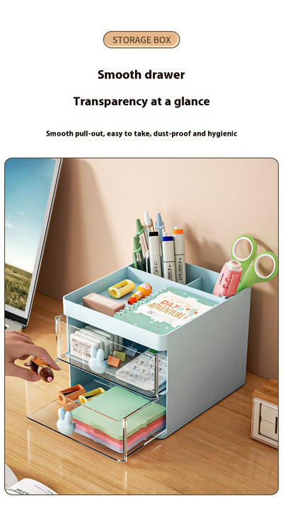 Organizador de Escritorio con Compartimentos y Diseño Transparente - Image 16