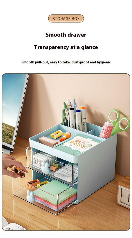 Organizador de Escritorio con Compartimentos y Diseño Transparente - Image 16