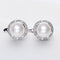Natural Strong Freshwater Genuine Pearl Earrings In S925 Plateado Blanco 8to9mm
