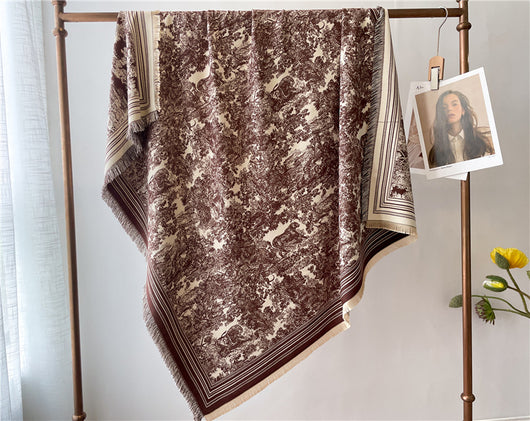 Poncho Dos Tonos Grueso y Cálido para Hombre - Image 10