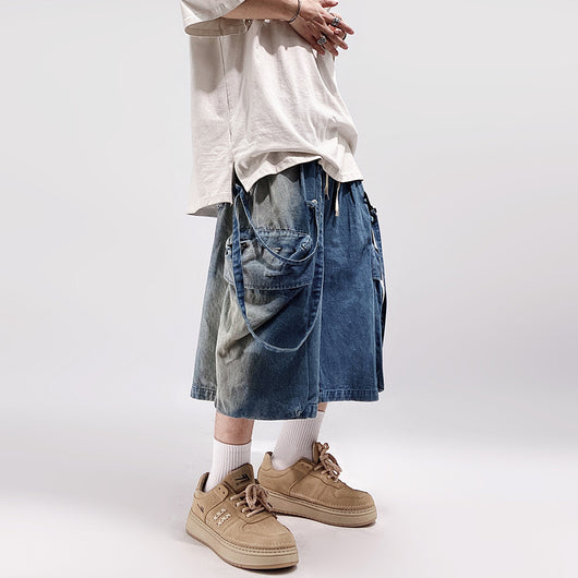 Shorts Denim Cargo Suelto Five Points Casual para Hombre - Image 5