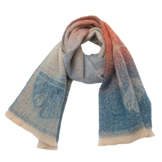 Bufanda Estilo Europeo Jacquard Hoja de Ginkgo - Image 12