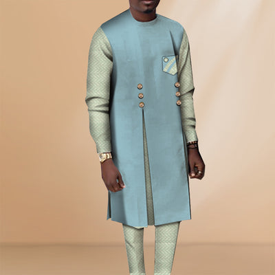 Conjunto Tribal Africano para Hombre - Camisa y Pantalón Estilo Casual - Image 21
