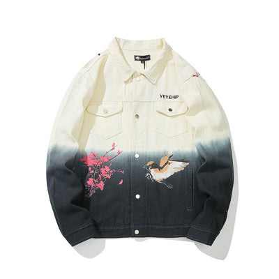 Pantalón Vaquero Hip Hop Estampado Floral Tendencia Otoño Hombre - Image 14