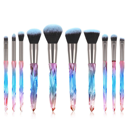 Set de 10 Brochas de Maquillaje con Mango de Diamante - Image 5