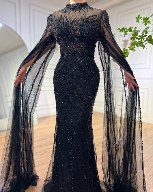 Vestido de Gala Elegante con Mangas Volantes y Falda Sirena - Image 17