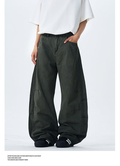 Culotes Retro Americanos Holgados con Pliegues para Hombre - Image 11