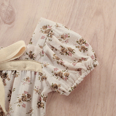 Enterizo de Algodón para Niña con Estampado Floral - Manga Corta Verano - Image 5