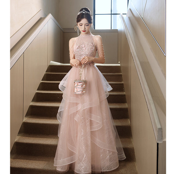 Vestido de Noche Elegante Rosa para Mujer - Image 6