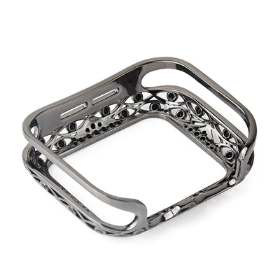 Protector Apple Watch 5 con Incrustaciones de Diamantes - Carcasa Hueca de Metal Retro