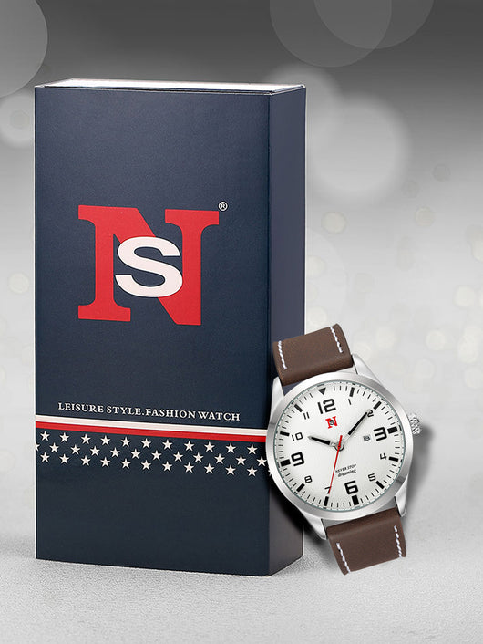 Reloj de Cuarzo para Hombre con Correa de Cuero, Esfera Grande y Calendario - Image 17