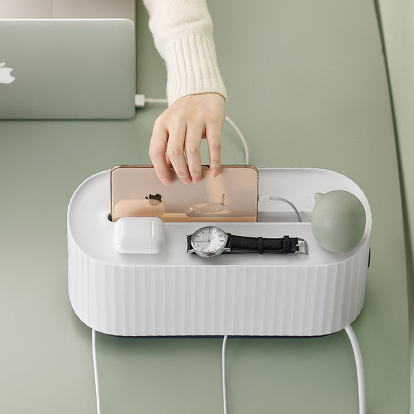 Organizador de Cables y Cargadores - Caja de Almacenamiento Anti Polvo
