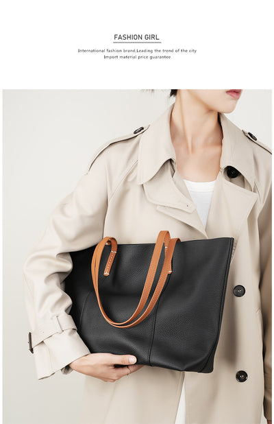 Bolso Tote de Cuero Genuino Hecho a Mano - Bolsa Portátil para Mujer - Image 11