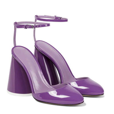 Sandalias de Tacón Grueso y Cuero Charol Estilo Europeo - Diseño Sensual - Image 14