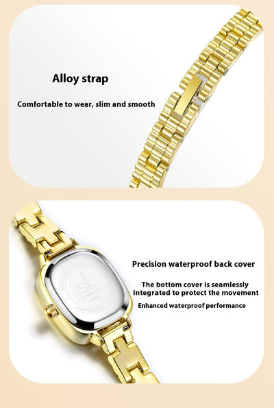 Reloj Cuadrado Acero Inoxidable Resistente al Agua con Movimiento de Cuarzo - Image 12