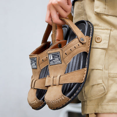 Sandalias Deportivas de Cuero para Hombre Talla Grande