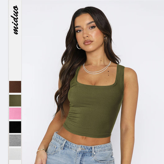 Top Ajustado Tipo Sling Básico Slim Fit para Mujer - Image 3